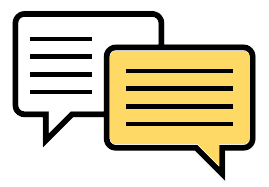 Illustration of two speech-bubbles